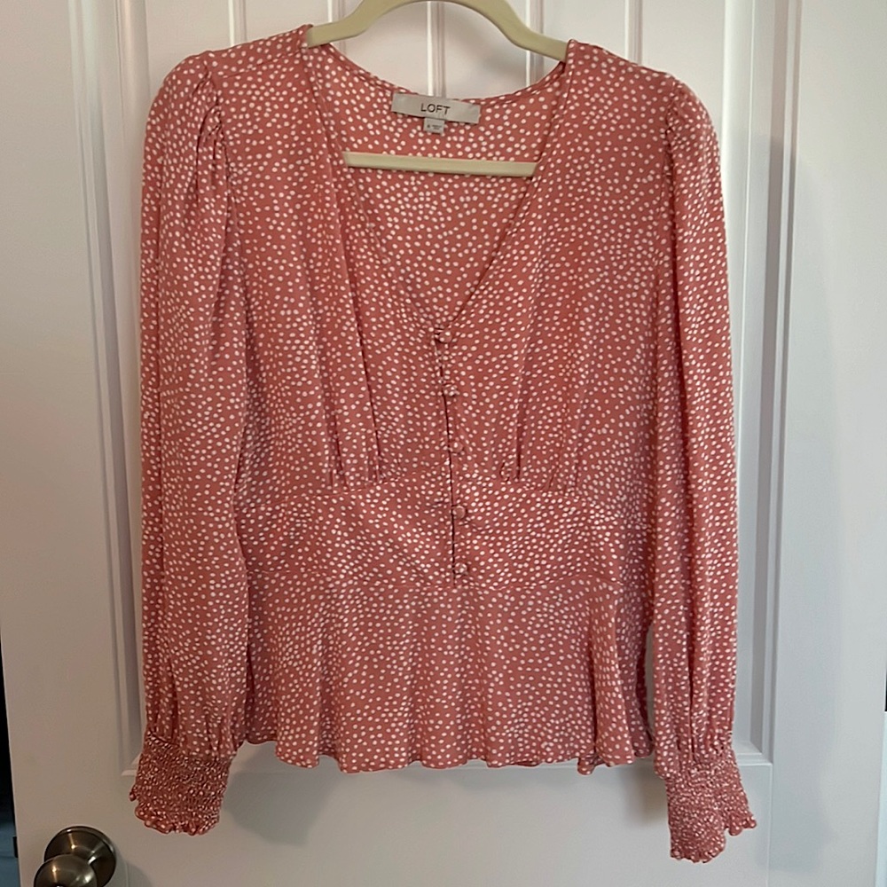Loft Blouse with side zipper - Size 6